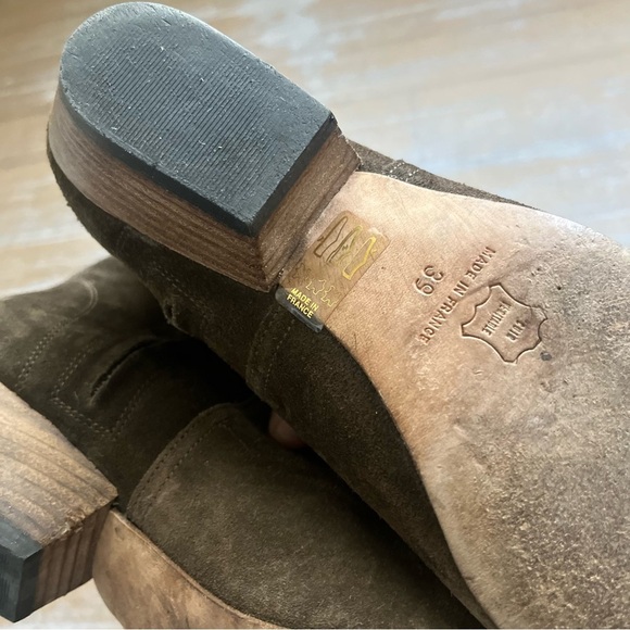 Isabel Marant Suede Ankle Boots Brown Boho Western Preppy Womens 7 - Picture 7 of 11